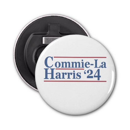 Commie-La Harris 2024 Funny Anti Kamala Harris Flaschenöffner (Vorderseite)