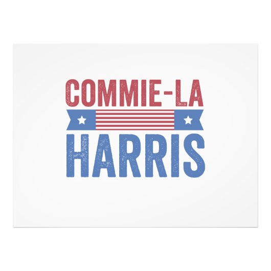 Commie-La Harris 2024 Funny Anti Kamala Harris Fotodruck (Vorne)