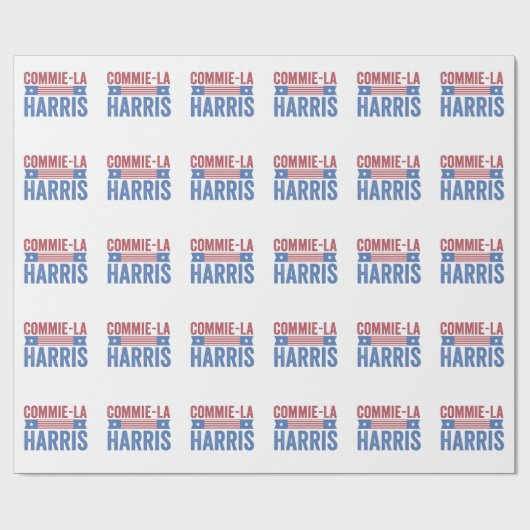 Commie-La Harris 2024 Funny Anti Kamala Harris Geschenkpapier (Flach)