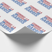 Commie-La Harris 2024 Funny Anti Kamala Harris Geschenkpapier (Ecke)