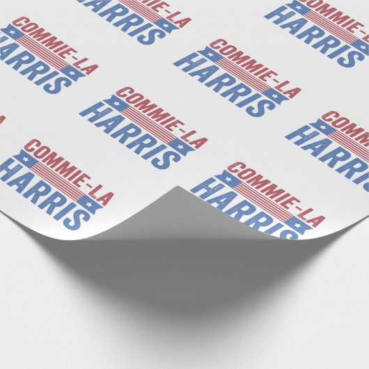 Commie-La Harris 2024 Funny Anti Kamala Harris Geschenkpapier (Ecke)