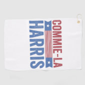 Commie-La Harris 2024 Funny Anti Kamala Harris Golfhandtuch (Horizontal)