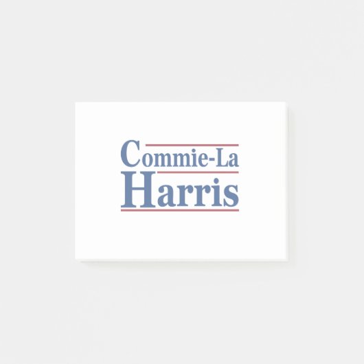 Commie-La Harris 2024 Funny Anti Kamala Harris Post-it Klebezettel (Vorderseite)
