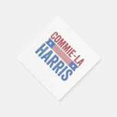 Commie-La Harris 2024 Funny Anti Kamala Harris Serviette (Ecke)