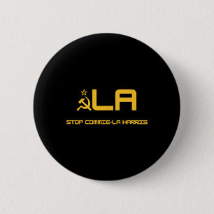 Commie-la Harris Stopp Commie-la Harris Kamala Button