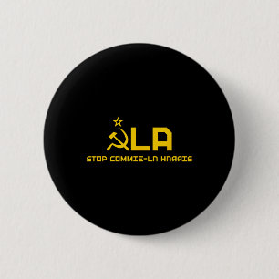 Commie-la Kamala Harris Tim Wheimer Coach 2024 La Button