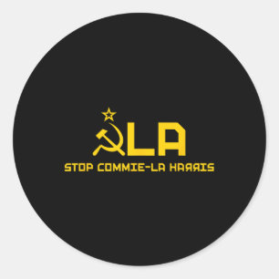 Commie-la Kamala Harris Tim Wheimer Coach 2024 La Runder Aufkleber