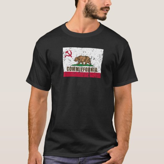 Commiefornia Anti-Marxist Kommunismus Kalifornien  T-Shirt (Vorderseite)