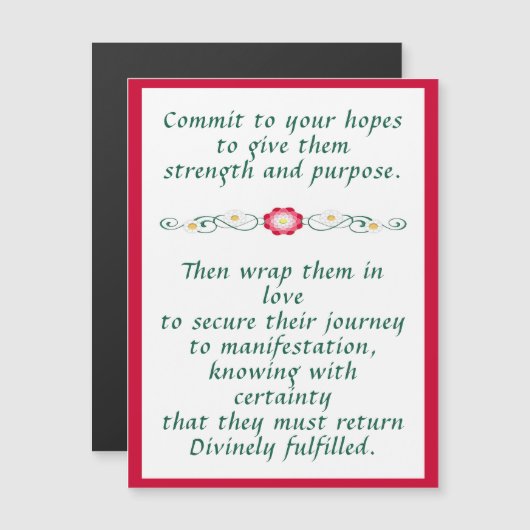 Commit Hope Liebe Inspiration Card Magneteinladung (Vorne/Hinten)