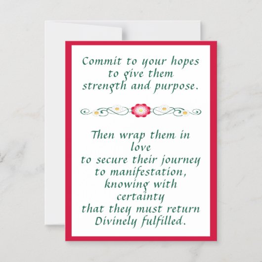 Commit Hope Liebe Inspiration Card Magneteinladung (Vorderseite)