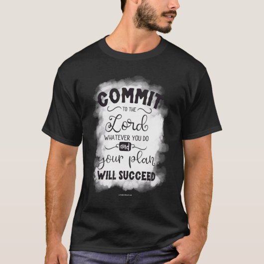 Commit to Lord Christlich Bible Verse Religious Ch T-Shirt (Vorderseite)