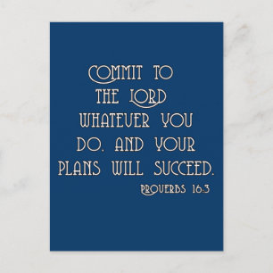 Commit to the Lord Bible Quote Tshirts Postkarte