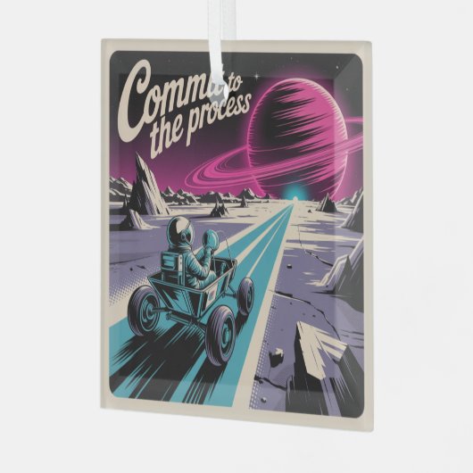 Commit To The Process Ornament Aus Glas (Vorderseite links)