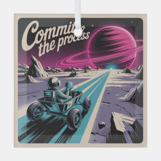 Commit To The Process Ornament Aus Glas (Vorderseite)
