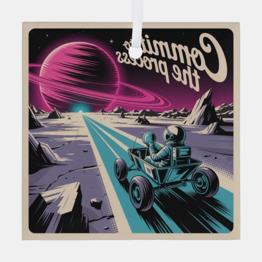 Commit To The Process Ornament Aus Glas (Rückseite)