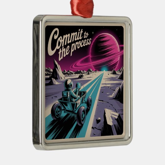 Commit To The Process Ornament Aus Metall (Rechts)