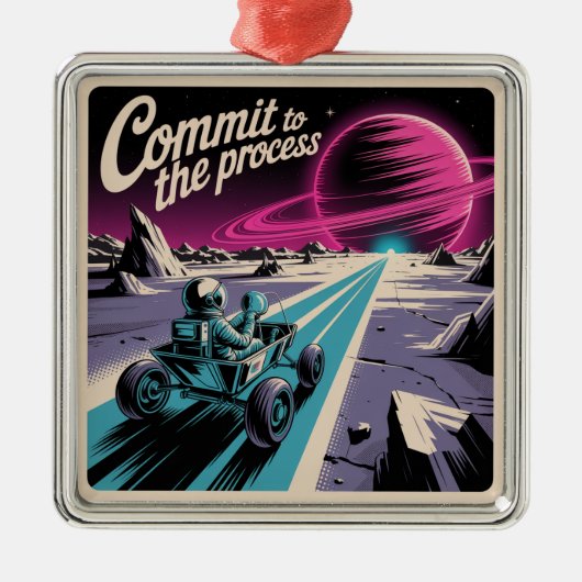 Commit To The Process Ornament Aus Metall (Vorne)