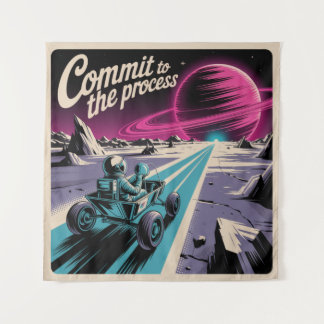 Commit To The Process Wandteppich