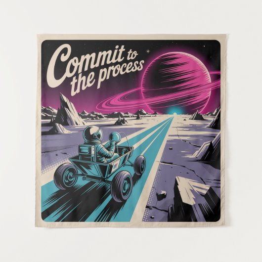 Commit To The Process Wandteppich (Vorderseite)