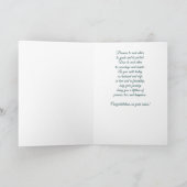 Commitment Ceremony Congratulations White Magnoli Karte (Innenseite)