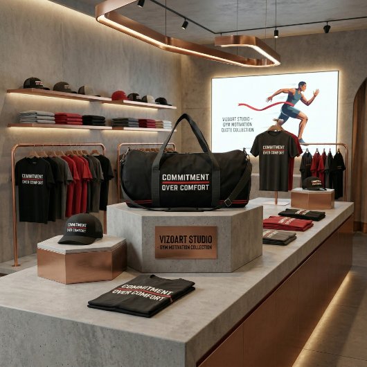 Commitment Over Comfort Gym Duffel Bag Duffle Bag