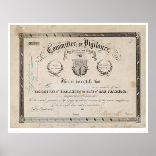 Committee of Vigilance, San Francisco (2539A) Poster