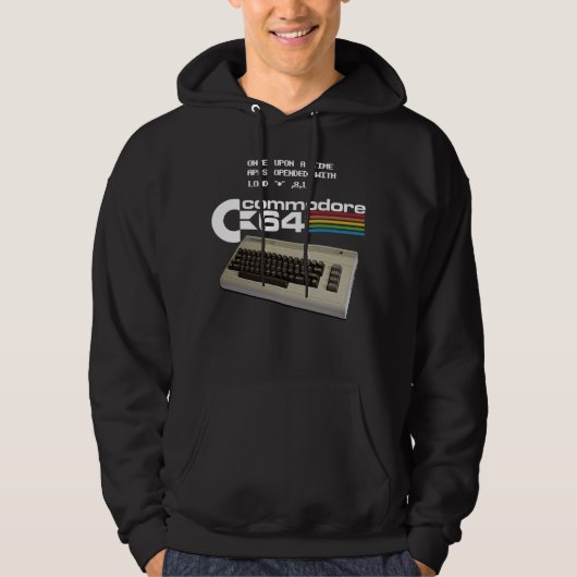 Commodore 64 C64 Logo Computer with Quote Load, 8, Hoodie (Vorderseite)
