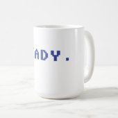 Commodore 64 Ready - Geek-Chic-Retro-Tasse Kaffeetasse (VorderseiteRechts)