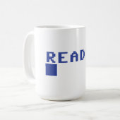 Commodore 64 Ready - Geek-Chic-Retro-Tasse Kaffeetasse (Vorderseite Links)