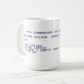 Commodore 64 Trinke Kaffee Basic-Programm Kaffeetasse (Vorderseite Links)