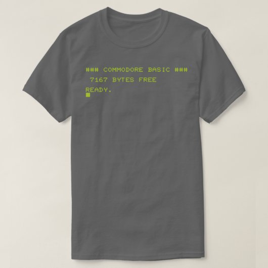 Commodore BASIC ist BEREIT T-Shirt (Design vorne)