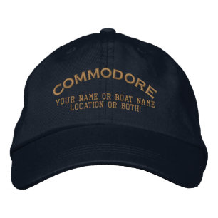 Commodore Custom Your Name Boot Local Bestickte Baseballkappe