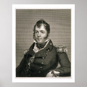 Commodore Oliver Hazard Perry (1785-1819), Gravur Poster