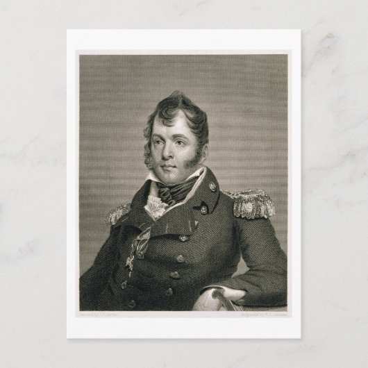 Commodore Oliver Hazard Perry (1785-1819), Gravur Postkarte (Vorderseite)