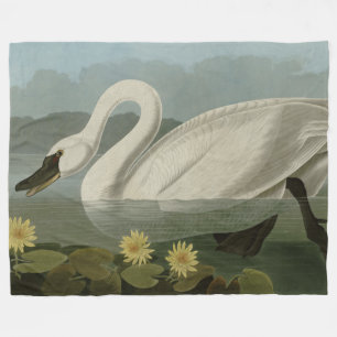 Common American Swan - Audubon's Birds of America Fleecedecke