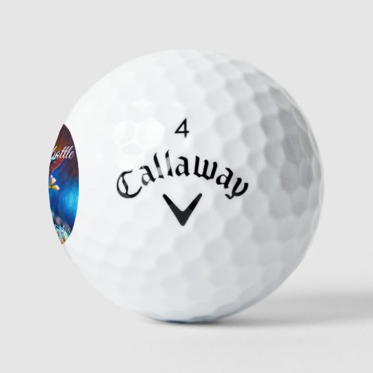 Common Bluebottle Golfball (Logo)