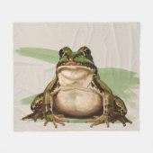 Common British Frog | Goblincore Nature Art Fleecedecke (Vorderseite (Horizontal))