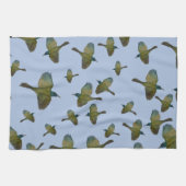 Common Grackle Green Blue Bird Flock Kittuch Geschirrtuch (Horizontal)