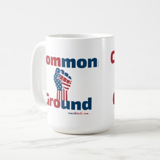 Common Ground Collection Tri-Blend-Shirt Kaffeetasse (Vorderseite Links)