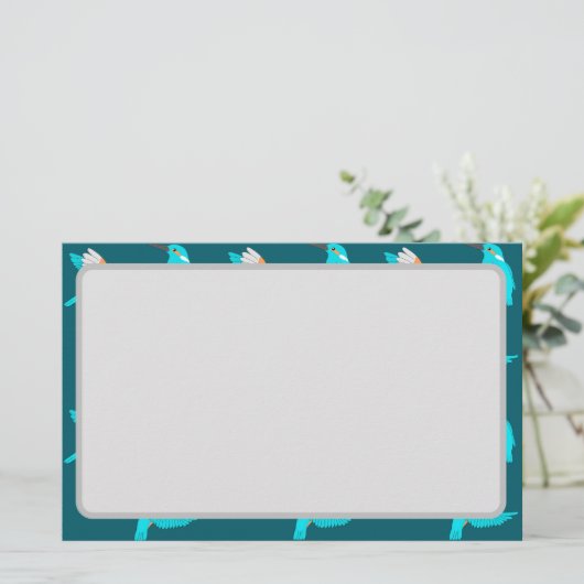 Common Kingfishers Briefpapier (Stehend Vorderseite)