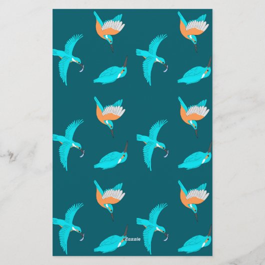 Common Kingfishers Briefpapier (Rückseite)