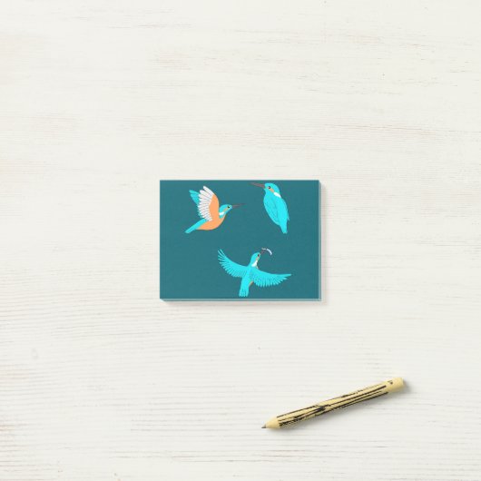 Common Kingfishers Post-it Klebezettel (Auf Schreibtisch)