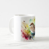Common Linnet 210724AREF102 - Watercolor Kaffeetasse (Vorderseite Links)