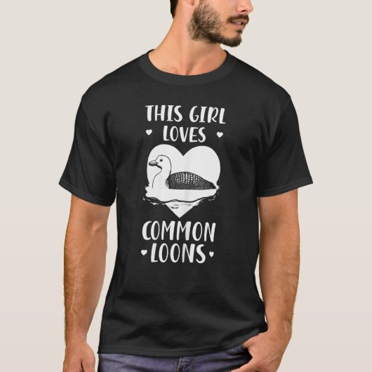 Common Loon Bird Ducks Cute T-Shirt (Vorderseite)