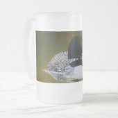 Common Loon Mattiert Glass Tasse, 16 oz Mattglas Bierglas (Vorderseite Links)