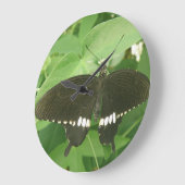 Common Mormon Butterfly Wall Clock Große Wanduhr (Winkel)