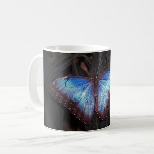 Common Morpho Butterfly Kaffeetasse (Vorderseite Links)