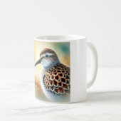 Common Sandpiper 241024AREF149 - Watercolor Kaffeetasse (VorderseiteRechts)