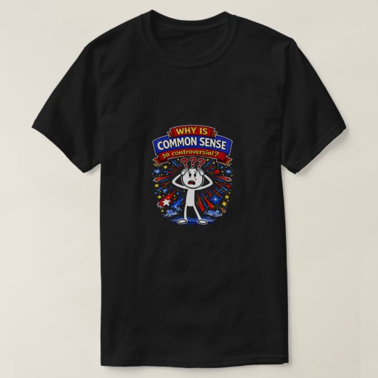 Common Sense (10b) Dunkles T-Shirt (Design vorne)