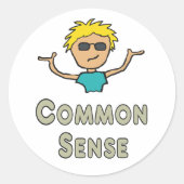 Common Sense Runder Aufkleber (Vorderseite)